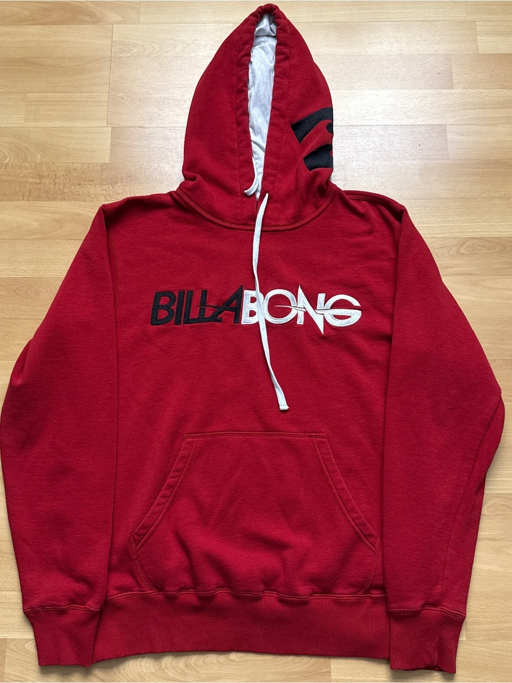 Billabong Embroidered Men's Red Pullover Hoodie